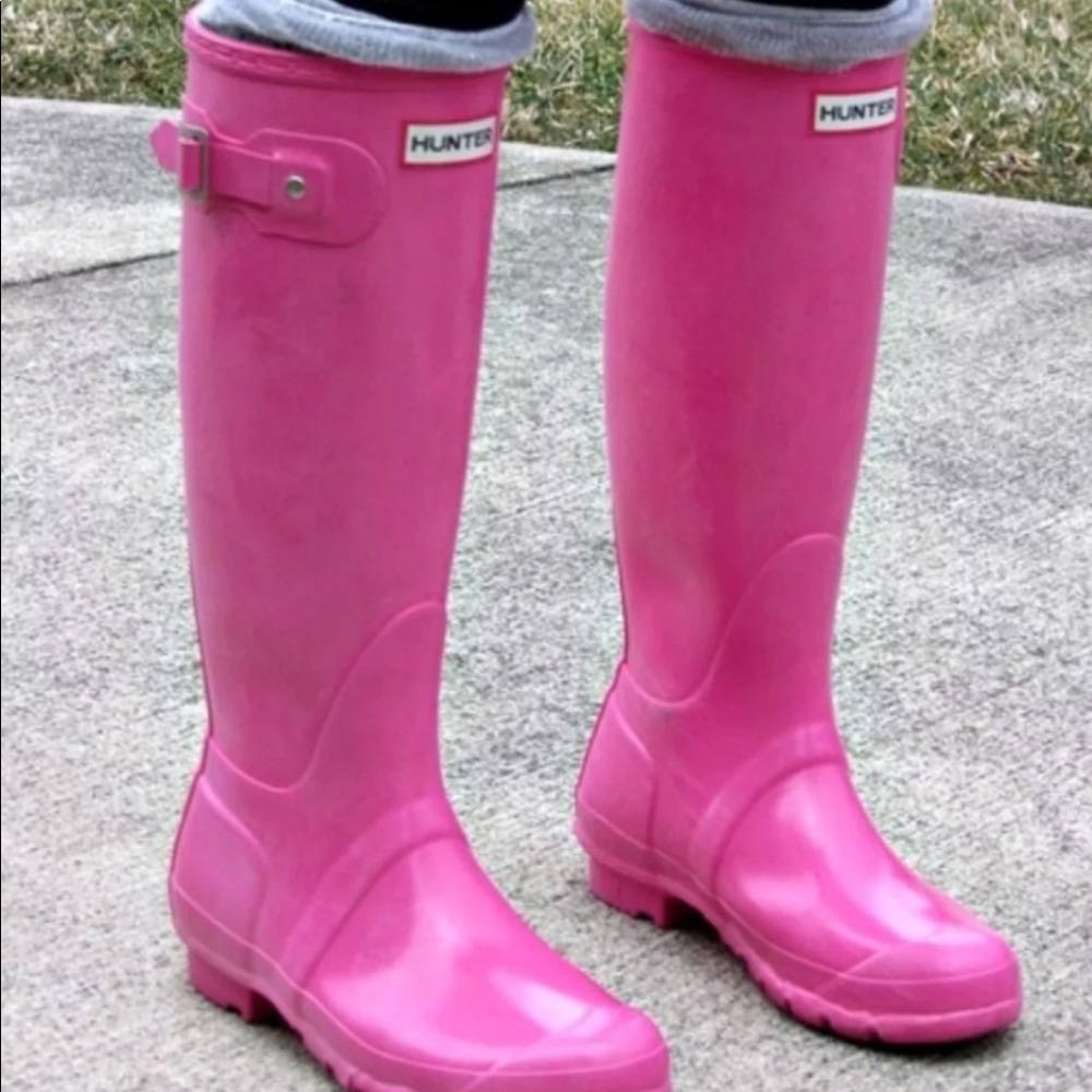 New Pink Hunter Boots